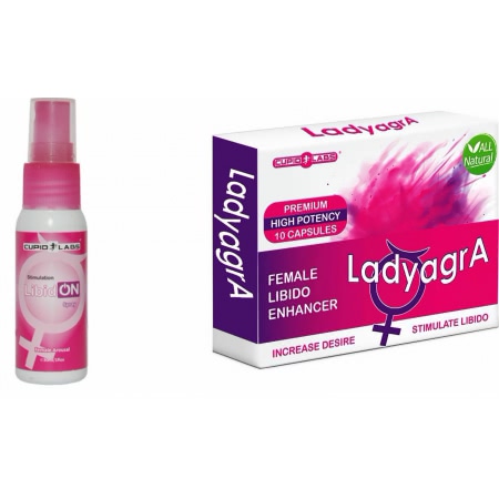 Pachet Pastile Libido Ladyagra 10buc + Spray Femei LibidON 30ml