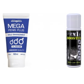 Pachet Gel Marire Penis Mega Penis Plus 65ml Si Crema Pentru Potenta Penis Booster 125ml pe xBazar
