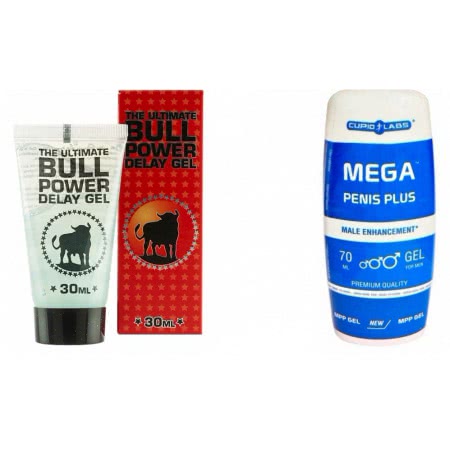 Pachet Gel Marire Penis Mega Penis Plus 65ml Si Gel Ejaculare Prematura Bull Power Delay 30ml