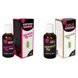 Pachet Afrodisiac Spain Fly Extreme Women 30ml + Afrodisiac Spanish Fly Strong Gold Women 30ml pe xBazar