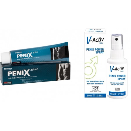 Pachet Spray V-activ Penis Power For Men 50ml + Crema Pentru Potenta Penix 75ml