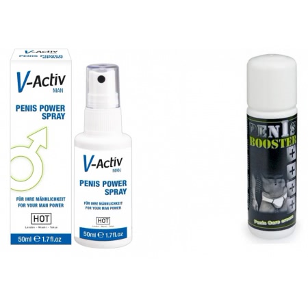 Pachet Spray V-activ Penis Power For Men 50ml + Crema Pentru Potenta Penis Booster 125ml