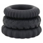 Set Inele Penis Titan 3 in 1 Silicone Negru
