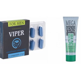 Pachet Crema Mega Penis + Pastile Viper FR 4 pe xBazar