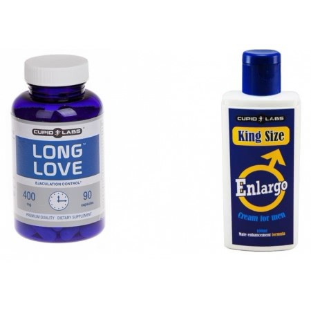 Pachet Crema Marirea Penisului Enlargo 100ml + Pastile Ejaculare Precoce Long Love 90buc