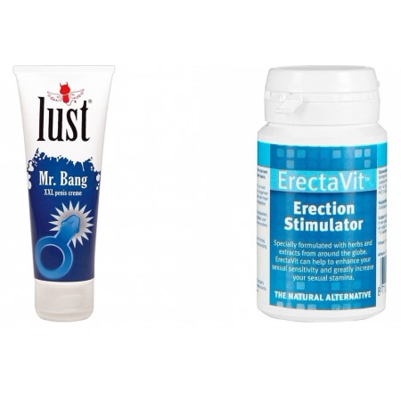 Pachet Crema Mr.Bang Penis XXL 80ml + Pastile Erectie ErectaVit 15 capsule