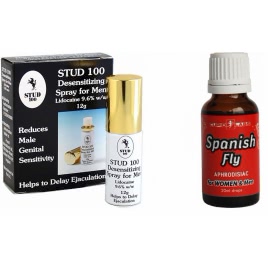 Pachet Spray Stud 100 Original Si Picaturi Afrodisiace Spanish Fly 20ml pe xBazar