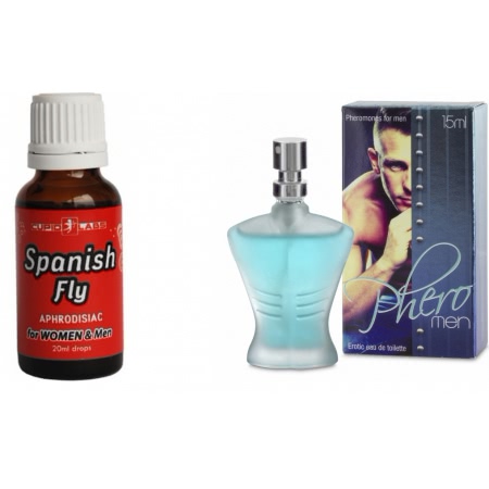 Pachet Parfum cu Feromoni Pheromen 15ml + Picaturi Afrodisiace Spanish Fly 20ml