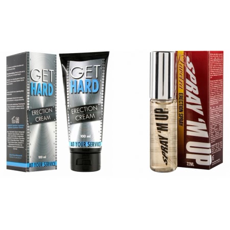 Pachet Crema Erectie Get Hard 100ml + Spray Erectie Spray M-Up 22ml