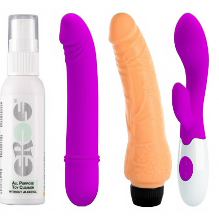 Pachet Extaz Total: 3 Vibratoare + Igienă