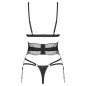 Set 3 Piese Obsessive Lobellis Negru XS-S