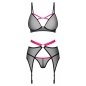 Set 3 Piese Obsessive Novenes Negru XL-2XL