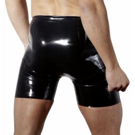 Pantaloni Latex Cu Gaura Penis Negru pe xBazar