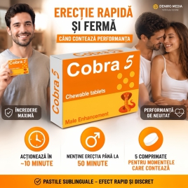 Pastile Masticabile Cobra pentru Erecție 5 Bucăți
