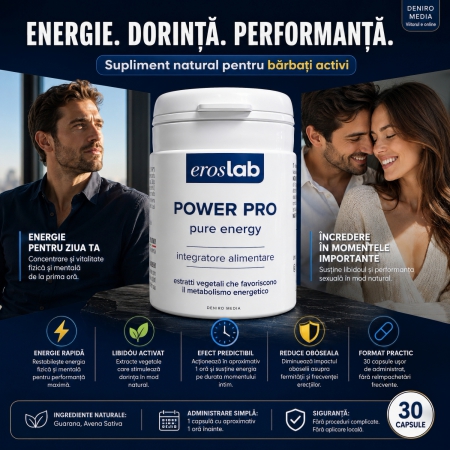 Pastile Potență Maximă Power Pro Guarana 30buc