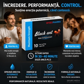 Pastile Potență Cupid Labs Black Ant cu Ginseng 10 buc