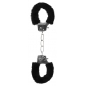 Pleasure Handcuffs Furry Negru