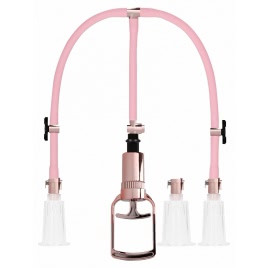 Pompa Clitoris Si Sfarcuri Set Gold Roz pe xBazar