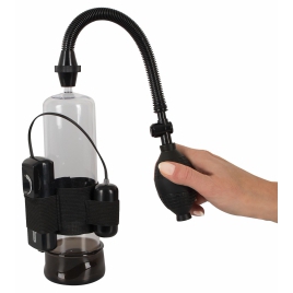 Pompă Penis Power Pump cu Vibrații pentru Mărire Negru