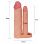 Prelungitor Double Penis Sleeve Natural