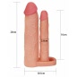 Prelungitor Double Penis Sleeve Natural