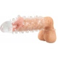 Prelungitor Penis Cu Inel Si Textura Cu Bile Transparent