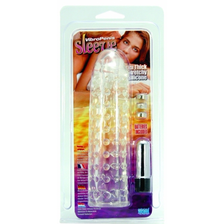 Prelungitor Penis Silicon Vibro Sleeve Transparent