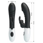 Pretty Love Naughty Bunny – Dublu Stimulator, 30 Moduri Negru