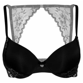 Sutien Daring Intimates Push-up Lace Racerback Negru pe xBazar