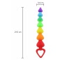 Rainbow Heart Beads Multicolor