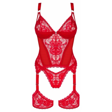 Corset Obsessive Belovya Rosu XS-S