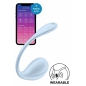 Satisfyer Smooth Petal Connect Vibrator Purtabil 12 Moduri Albastru