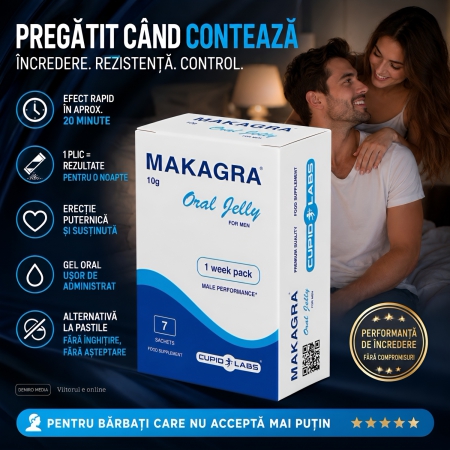 Set 7 Plicuri Stimulent Makagra Oral Jelly pentru Erecție