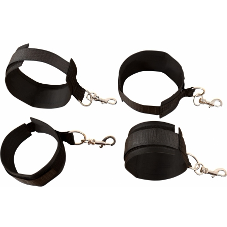 Set Bed Restraint Bondage Negru