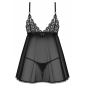 Babydoll Obsessive Blomentis Negru XL-2XL