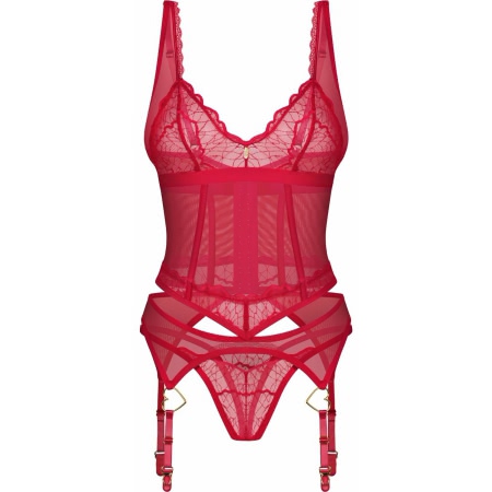 Corset Obsessive Cupide Desir Roșu L-XL