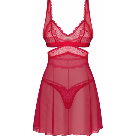 Babydoll Obsessive Cupide Desir Roșu 2XL-3XL