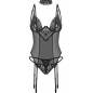 Set Corset Obsessive Donarella Negru XL-2XL