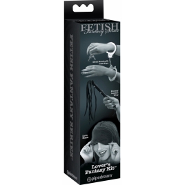 Set Limited Edition Lovers Fantasy Negru + Cătușe Furry Fun Cuffs Negru