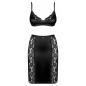 Set Fustă Și Sutien Obsessive Blanita Negru L-XL