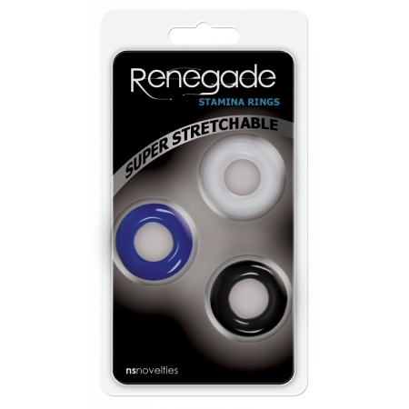 Set Trei Inele Erecție Renegade Stamina Elastice Multicolor