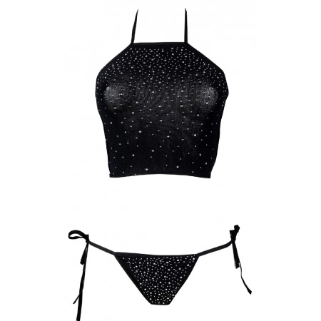 Set Le Desir Festive Rhinestone Negru S-L