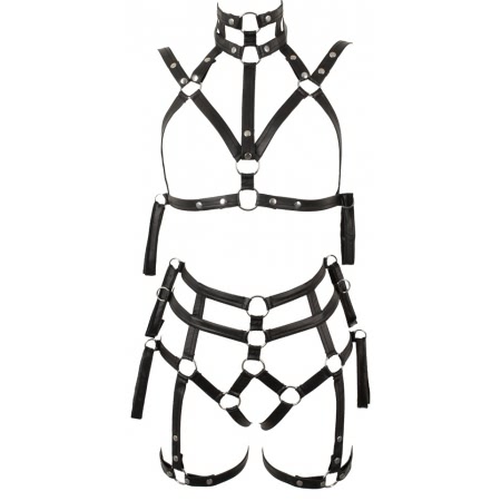 Set Lenjerie Bondage Negru S-M