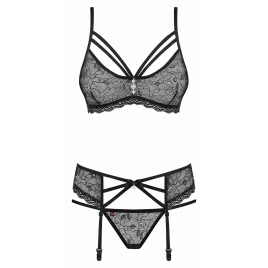 Set Lenjerie Intima Obsessive 818-SEG Negru pe xBazar