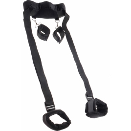 Set Bondage Maestrul Pozițiilor cu Guler și Cătușe Negru