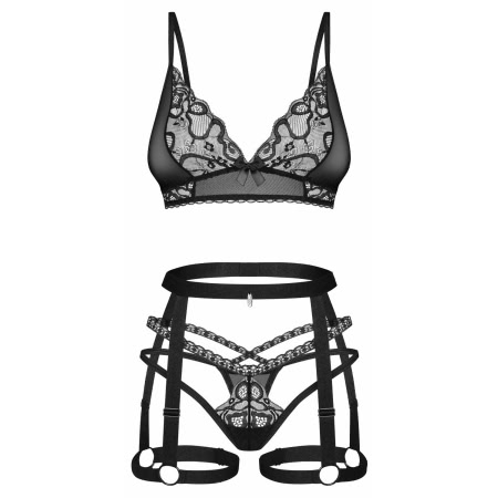 Set Obsessive Blomentis Negru XS-S