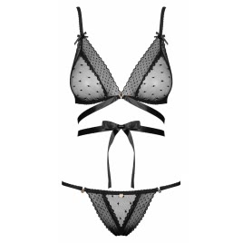 Set Obsessive Bowessa Negru L-XL