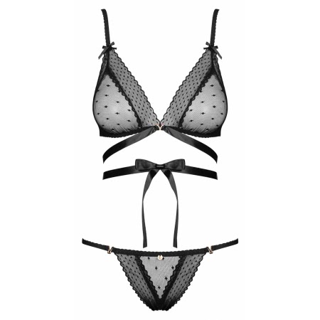Set Obsessive Bowessa Negru L-XL
