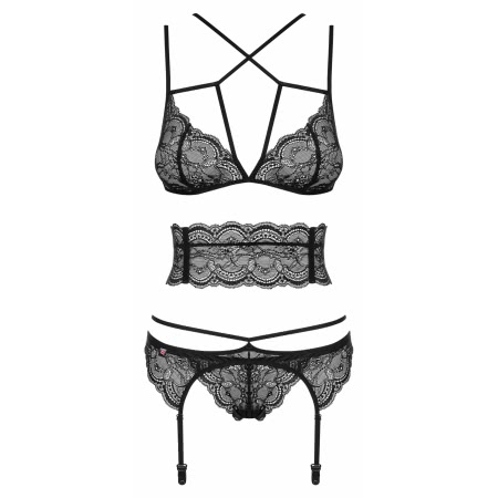 Set Obsessive Frivolla Negru S-M