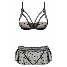 Set Obsessive Heartia Negru pe xBazar